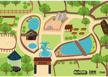 People Blocks - 17 Piece Zoo Animals