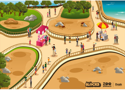 People Blocks - 17 Piece Zoo Animals