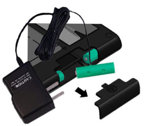 Flip-Pal AC Adapter battery insertion