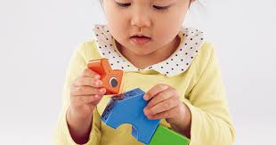 Girl + zoo blocks